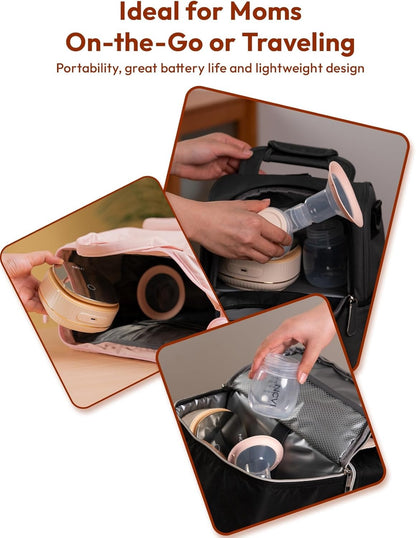 NCVI Electric Breast Pump 8116, Customizable Suction, Speed & Mode, 4400mAh Rechargeable Hospital-Grade Portable Pump with LED Display & Night Light, Quiet & Comfortable for Efficient Breastfeeding