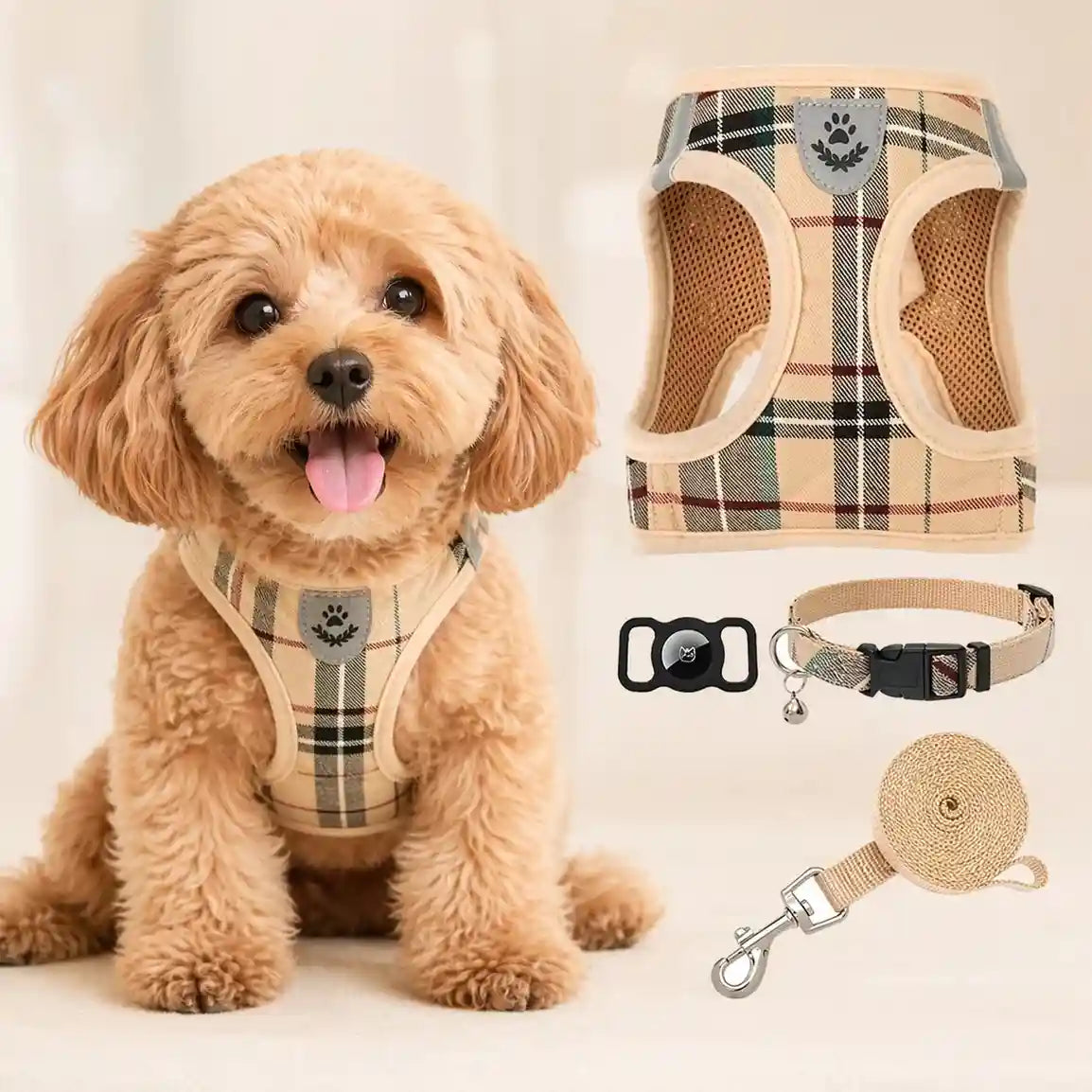 Mesh Breathable Dog Harness – No Pull Adjustable Soft Padded Pet Vest for All Breeds