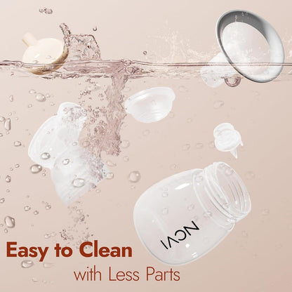 NCVI Electric Breast Pump 8132, VibeRelief Micro-Vibration Massage to Ease Discomfort, Ultra Comfortable Hospital-Grade Suction, Fully Adjustable, Rechargeable Portable Pump for Breastfeeding Moms