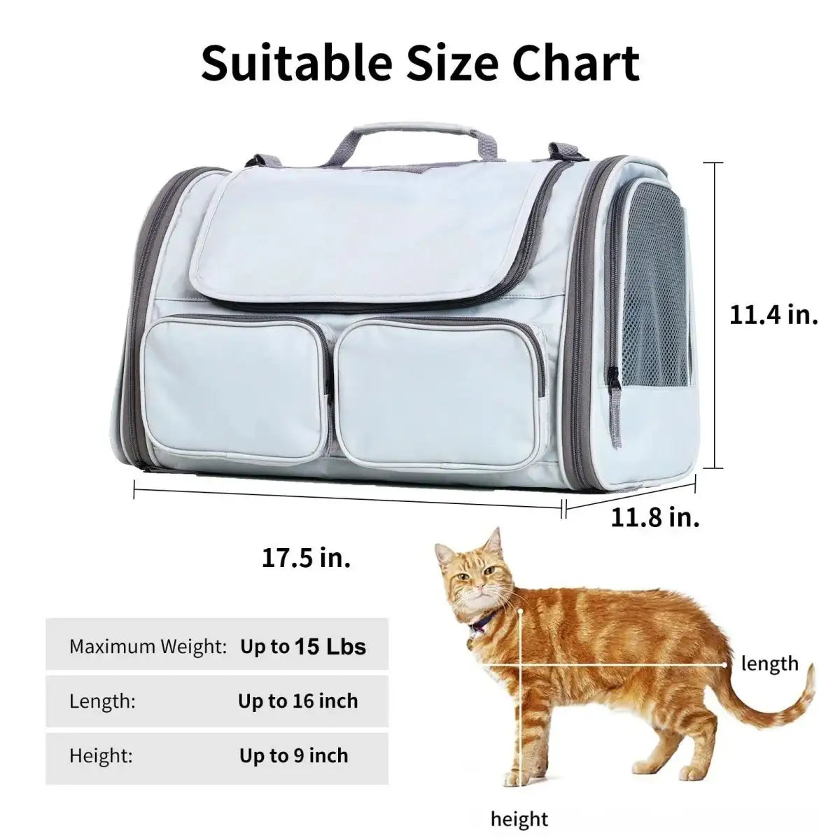 Pet Carrier Bag – Travel & Outdoor Breathable Case (Set of 1)