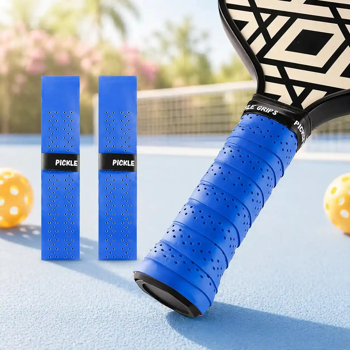 Pickle Grips Pickleball Paddle Grip Tape – Moisture Wicking Replacement Wrap 2 Pack