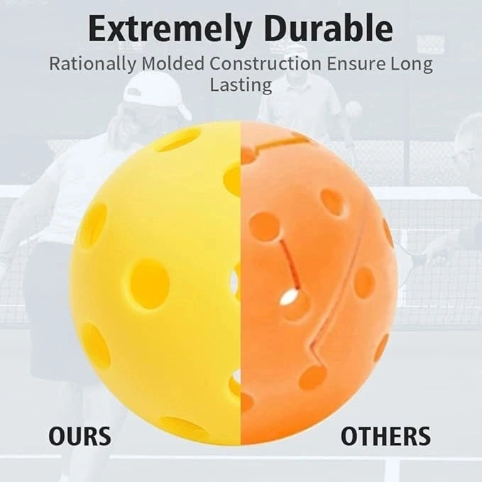 Pickleball Balls India – 40-Hole High Bounce Outdoor Set
