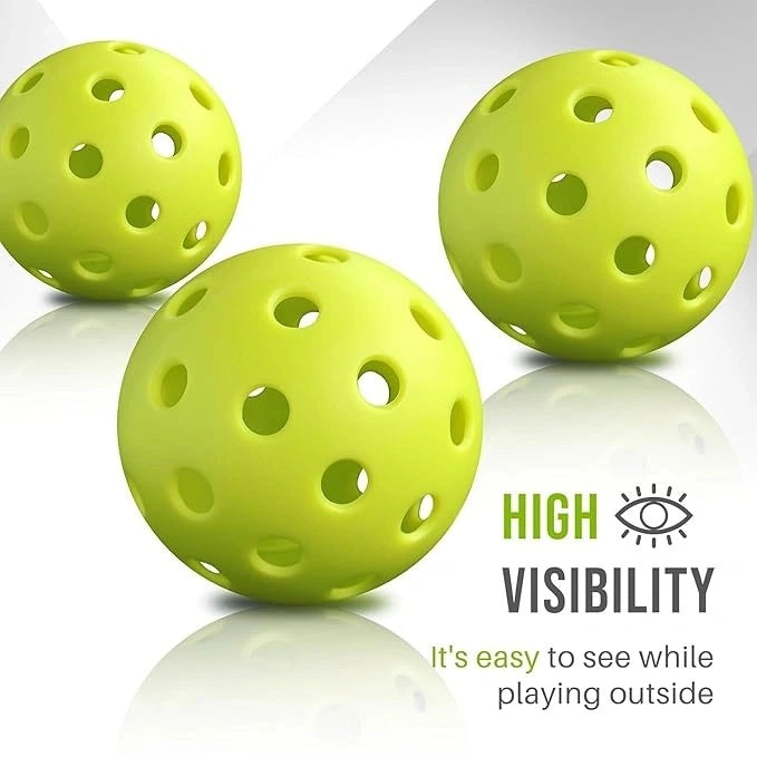 Pickleball Balls India – 40-Hole High Bounce Outdoor Set