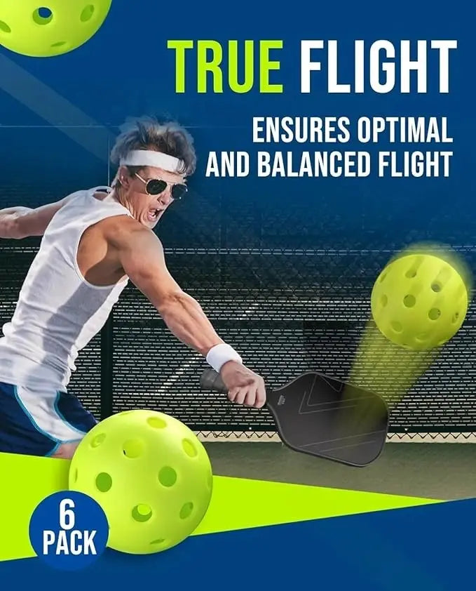 Pickleball Balls India – 40-Hole High Bounce Outdoor Set