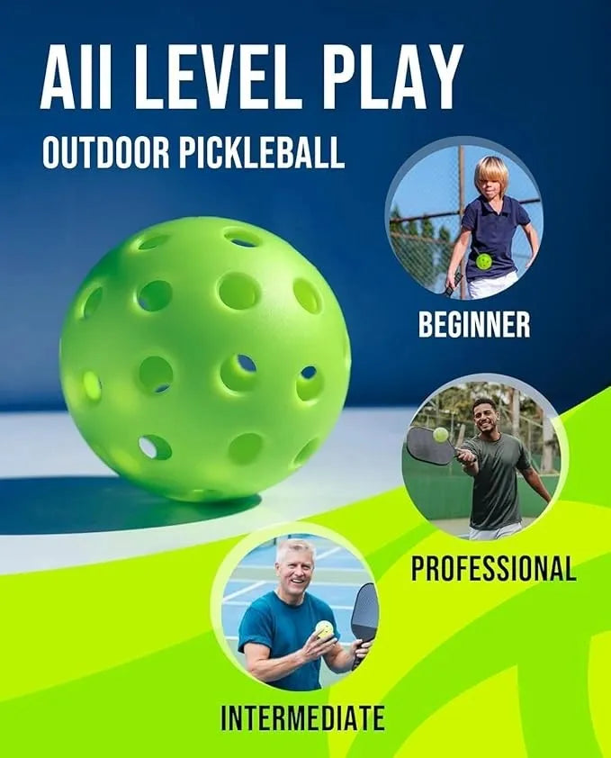 Pickleball Balls India – 40-Hole High Bounce Outdoor Set