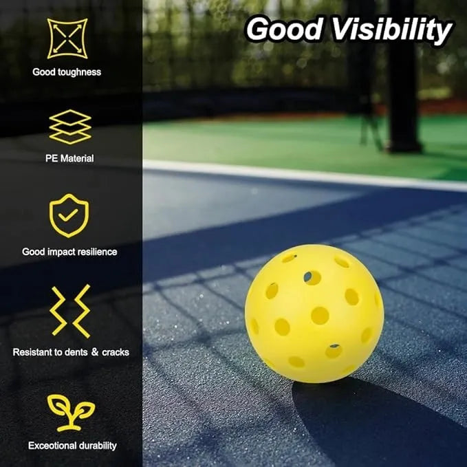 Pickleball Balls India – 40-Hole High Bounce Outdoor Set