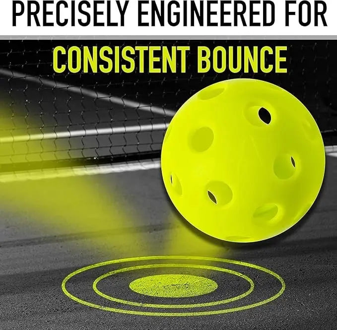 Pickleball Balls India – 40-Hole High Bounce Outdoor Set