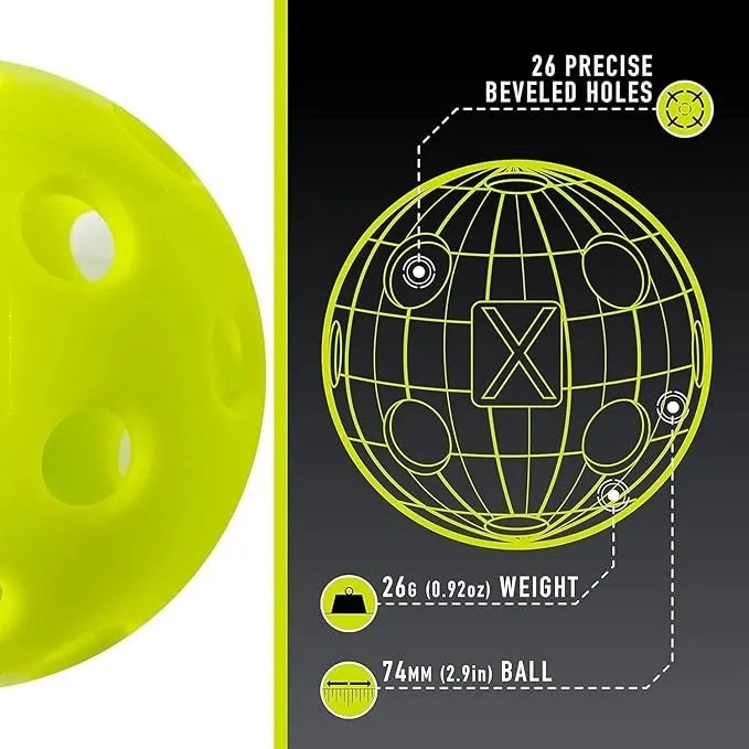 Pickleball Balls India – 40-Hole High Bounce Outdoor Set