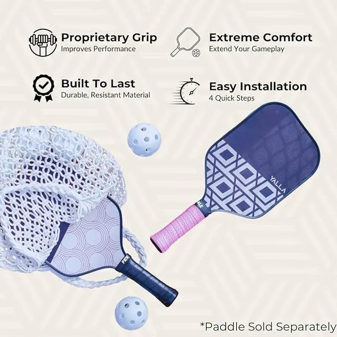 Pickleball Grip Tape India – Moisture-Wicking Wrap 2 Pack