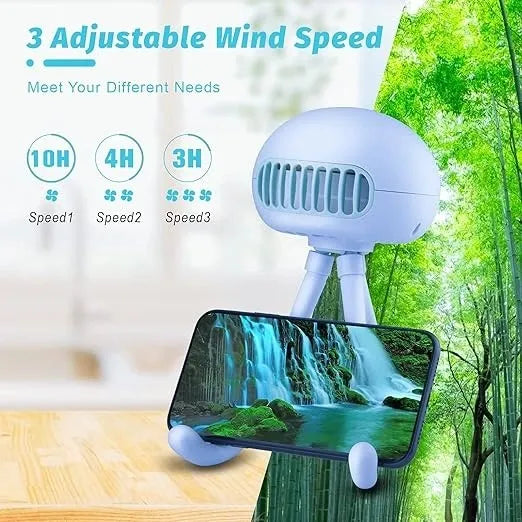 Portable Stroller Fan – Bladeless Flexible Tripod Fan with 3 Speeds