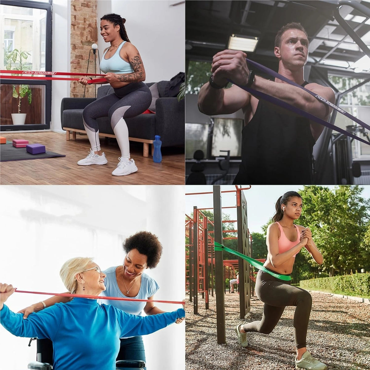 Resistance Bands Set – Pull Up Assist, Strength Training & Full Body Workout Bands (5 Levels)