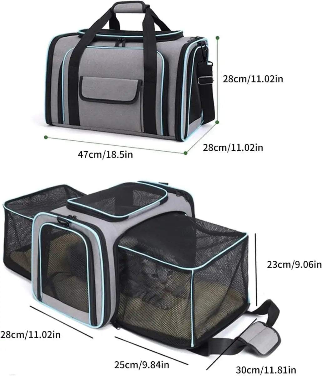 Soft Pet Carrier Bag – Breathable Travel Bag (Set of 1)