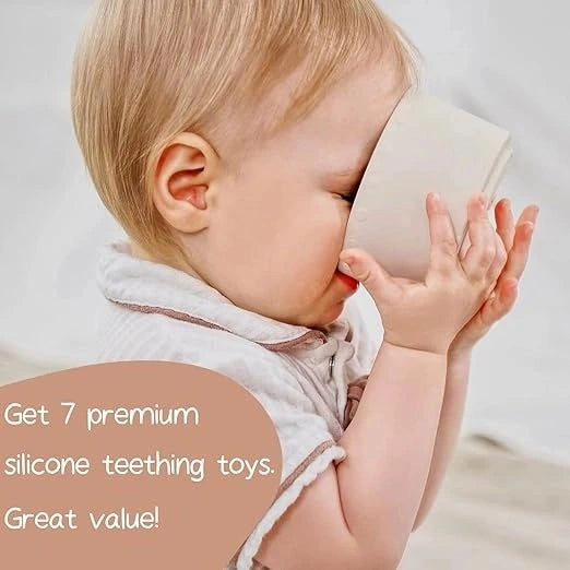 Stacking Baby Toys – Montessori Sensory Silicone Stacking Balls & Cups for 6-18 Months